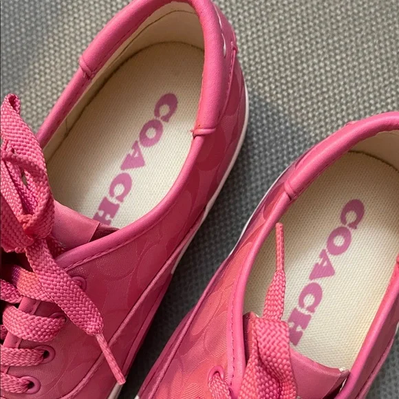 Coach Women's Vibrant Pink Sneakers - Picture 3 of 5